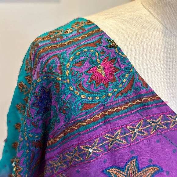 Sun Child Silk Caftan Shirt - Picture 2 of 7